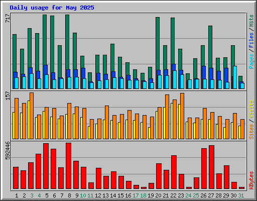 Daily usage for May 2025