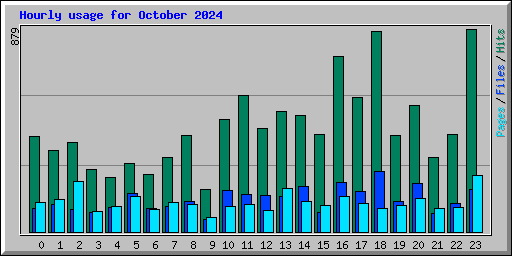 Hourly usage for October 2024