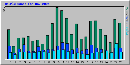 Hourly usage for May 2025
